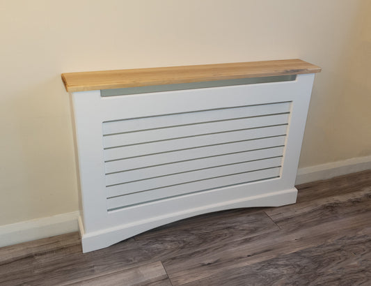 Radiator Cover Bespoke Hand Made Custom Curved, Wooden Top