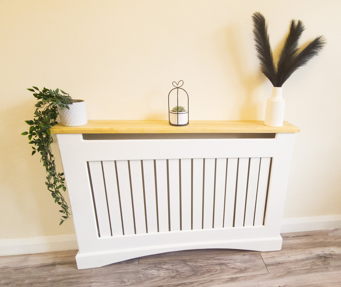 Radiator Cover Bespoke Hand Made Custom Curved, Wooden Top