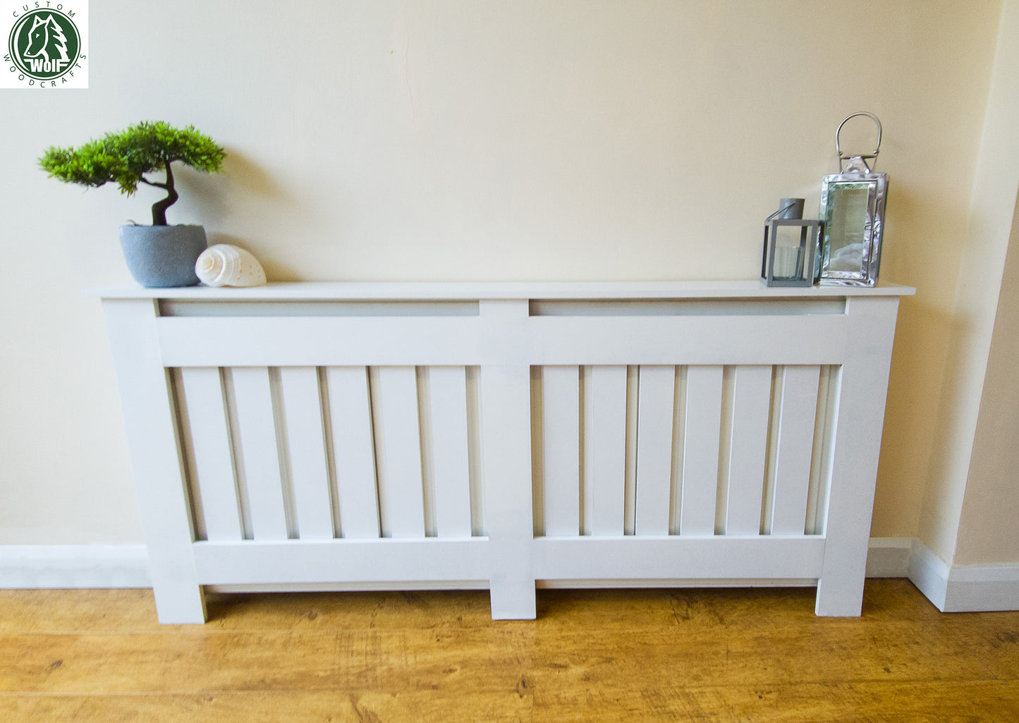 Radiator Cover Bespoke Hand Made Custom , White Top